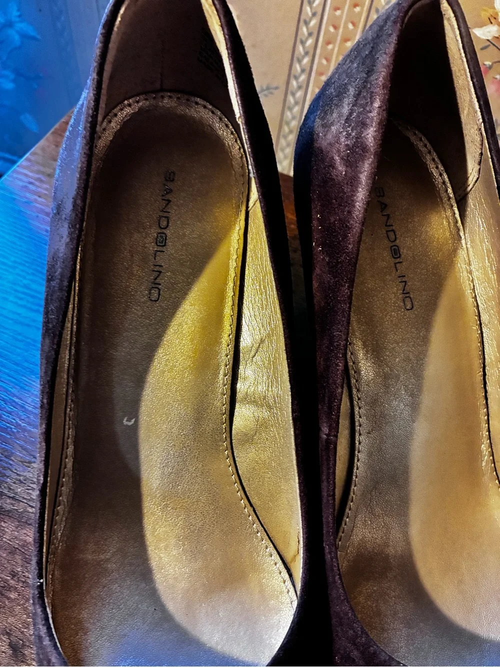 Bandolino Dark Brown Suede Wedge Pumps